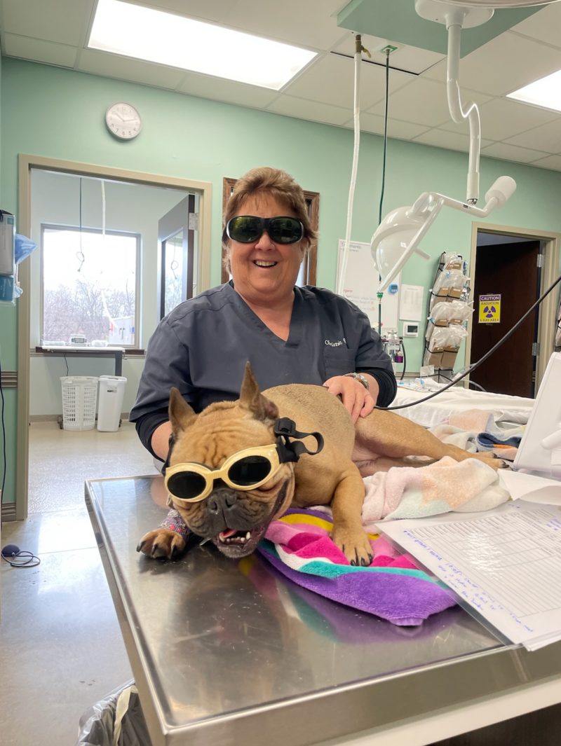 Christie with laser therapy 2024